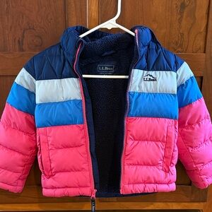 L.L. Bean Kids Colorblock Down Jacket S4